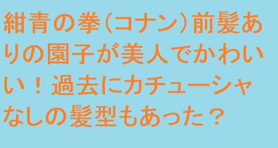 紺青の拳 コナン 前髪ありの園子が美人でかわいい 過去にカチューシャなしの髪型もあった 足長パパのブログ