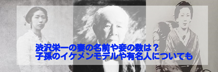 渋沢栄一の妻の名前や妾の数は 子孫のイケメンモデルや有名人についても 足長パパのブログ